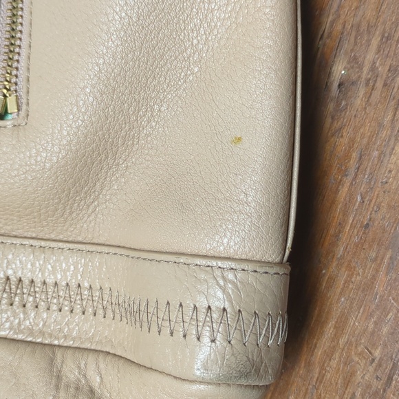 Sigrid Olsen Beige Pebbled LEATHER Shoulder Bag, Spacious - Picture 16 of 16